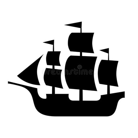 Ancient sailboat, medieval caravel, pirate ship, navigate vessel. royalty free illustration Pirate Ship Clipart, Pirate Silhouette, Pirate Ship Silhouette, Pirate Ship Drawing, Aquatic Design, Ship Silhouette, Boat Silhouette, Pirate Ship Art, Flying Ship