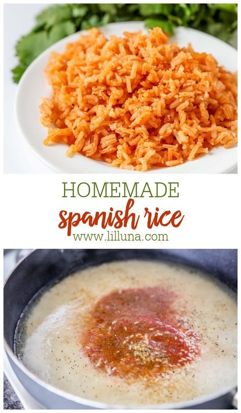 How to make Homemade Spanish Rice/Mexican Rice. whatever you call it, we've got the best and Easiest Spanish Rice Recipe you can find. It tastes like it came straight from the restaurant! #homemadespanishrice #spanishrice #homemaderice #mexicanrice #homemademexicanrice Best Spanish Rice, Best Spanish Rice Recipe, Homemade Mexican Rice, Homemade Spanish Rice, Rice Mexican, Spanish Rice Easy, Mexican Entrees, Spanish Rice Recipe, Easy Rice Recipes