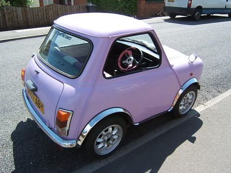 So cute!!! Registration D957ABY  Make AUSTIN  Model MINI  Description MAYFAIR  Date of Liability  01 11 2010   Date of First Registration  25 11 1986   Year of Manufacture  1986   Cylinder Capacity (cc)  998CC   CO2 Emissions  Not Available   Fuel Type  Petrol   Export Marker  Not Applicable   Vehicle Status  Licence Not Due   Vehicle Colour  PURPLE Mini Cooper Classic, Old Vintage Cars, Tiny Cars, Austin Mini, Weird Cars, Mini Car, Pink Car, Smart Car, Classy Cars