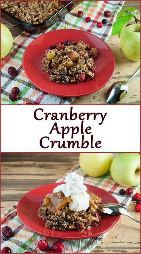 Gluten Free Cranberry Apple Crumble for Thanksgiving Cranberry Crumble Recipe, Apple Cranberry Crumble, Autumnal Inspiration, Cranberry Apple Crumble, Cranberry Crumble, Themed Recipes, Yummy Fall Recipes, Cranberry Apple, Scrumptious Food