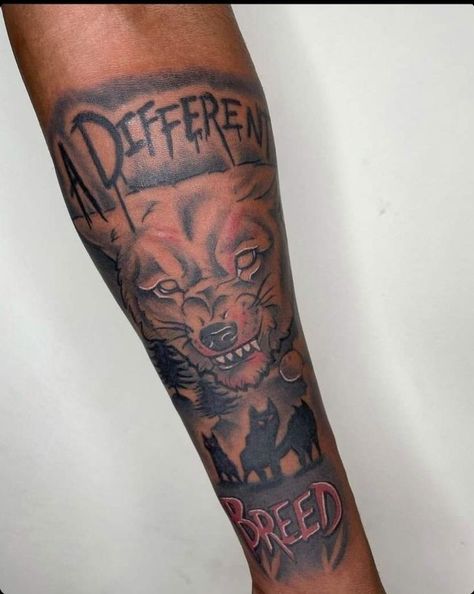 Word Tattoos For Men On Neck, Different Breed Tattoo Men, A Different Breed Tattoo, Back Tattoo Sleeve, Guys Neck Tattoo, Thug Tattoos Men, Tattoos For Guys Neck, Small Tattoo Back, Best Forearm Tattoos