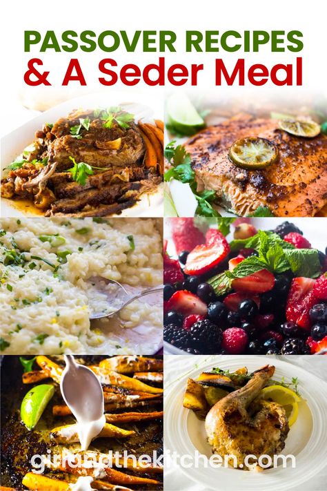 Passover Meal Recipes, Passover Main Dishes, Passover Sedar Recipes, Sedar Meal Recipes, Passover Seder Menu Ideas, Passover Seder Meal, Jewish Passover Recipes, Passover Salad Recipes, Easy Passover Meal