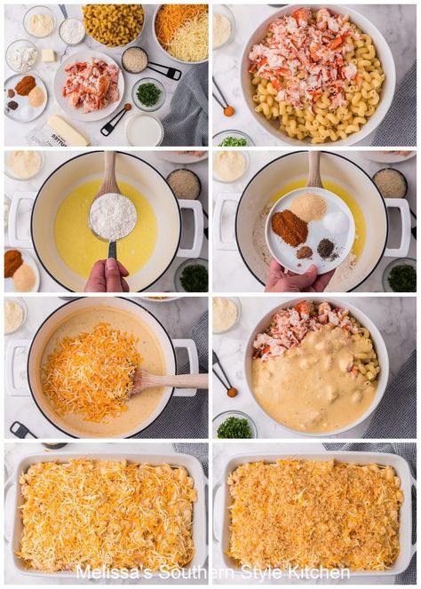 Lobster Mac And Cheese Recipe, Lobster Mac N Cheese Recipe, Southern Macaroni And Cheese, Mac And Cheese Recipe Soul Food, Seafood Mac And Cheese, Breadcrumb Topping, Crab Mac And Cheese, Homemade Cheese Sauce, Lobster Mac