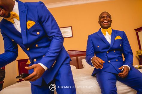 Weeding Dress 2023 Men, Royal Blue Suit Wedding, African Wedding Dress Ankara, Kingdom Marriage, Royal Blue Wedding Theme, Men Attire, Beauty And Beast Wedding, Junior Groomsmen, Blue Tuxedo