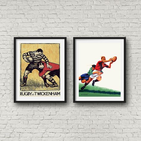 Cool Boys Room, Rugby Art, Rugby Poster, Rugby Gifts, Prints Vintage, Color Depth, Exhibition Poster, Art Accessories, Free Prints