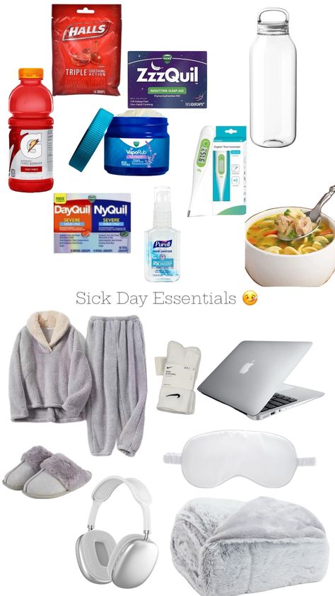 #fyp #shufflesoftheday #sickday #imsick #cozyvibe #snug #outfitinpos #foryouu #follow4follow #likeifyoulike #likepls Preppy Travel Essentials, Sick Day Outfit, Cold Sick, Sick Day Essentials, Mommy Survival Kit, Babysitting Kit, Sick Food, Preppy Travel, After School Routine