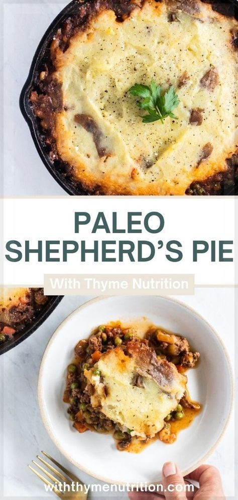 Paleo Shepherd's Pie Recipe is a great family dinner recipe. Kids and adults adore this meal! It makes 6 to 8 hearty servings, and since it includes plenty of protein, vegetables and carbs, it’s a completely balanced meal all in one pan. Gluten Free Shepherds Pie Recipe, Pie Dairy Free, Creamiest Mashed Potatoes, Protein Vegetables, Family Dinner Recipe, Potato Toppings, Shepherds Pie Recipe, Special Diet, Delicious Gluten Free Recipes