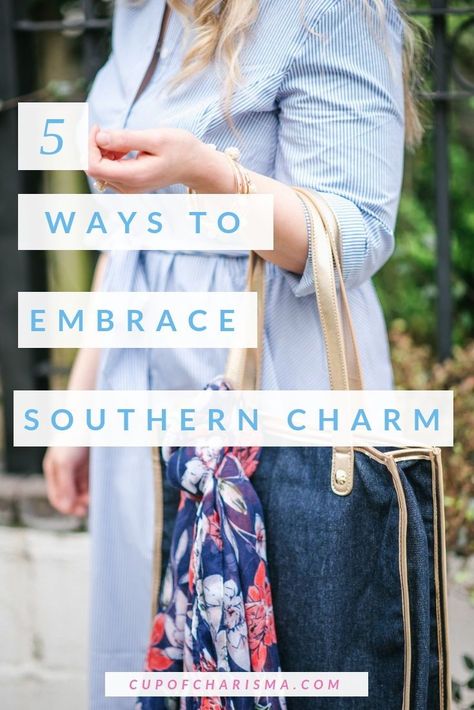 5 Ways To Embrace Southern Charm. I talk how I embrace my Southern roots and quirks with a modern day millennials flare. #Southern #Lifestyle #Fashion #Millennials #southerncharm House Wrap Around Porch, Inspirational Ted Talks, Inspirational Podcasts, Scarf With Tassels, Southern Fashion, Bold Statement Jewelry, Southern Lifestyle, Country Chic Cottage, Southern Sayings