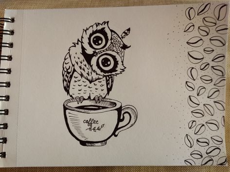 #owl #coffee #nightynight #stay awake #routine Tattoo Owl, Coffee Tattoo, Book Coffee, Owl Coffee, Stay Awake, Nighty Night, Owl Tattoo, Vintage Owl, Skull Tattoo