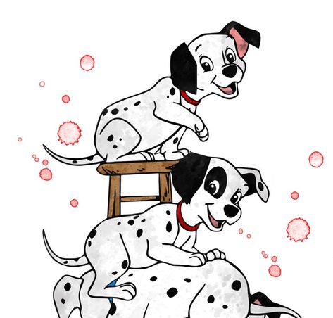 101 Dalmatians Drawing, Disney 101 Dalmatians Drawings, One Hundred And One Dalmatians, 101 Dalmatians Pongo And Perdita, Vintage Dalmatian Illustration, Room Watercolor, 101 Dalmatians Cartoon, Disney 101 Dalmatians, Disney Etsy