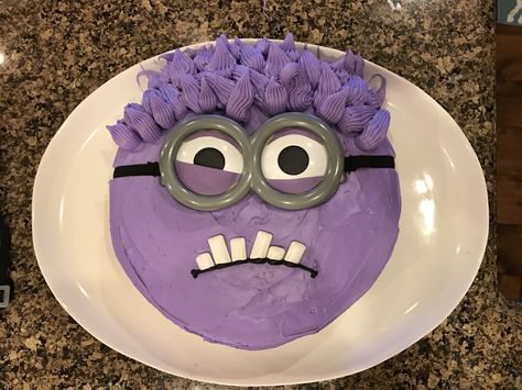 Purple minion cake! Minion Cake Ideas, Purple Minion Cake, Purple Minion, Purple Minions, Minion Cake, Cake Ideas, Minion, Cake, Purple