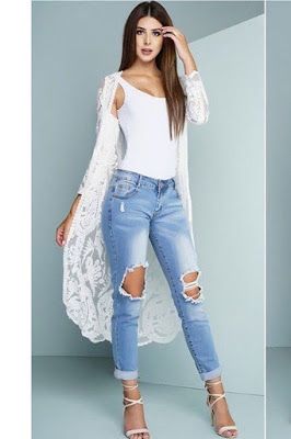 Living on Cloud Nine: FRIDAY FAVORITES...THE FINER THINGS Kimono Outfit Jeans, Cardigan With Jeans Outfit, White Lace Kimono Outfit, Lace Cardigan Outfit, Lace Kimono Outfit, Cardigan Outfit Spring, Cardigan Outfit Summer, Cardigan With Jeans, White Lace Cardigan