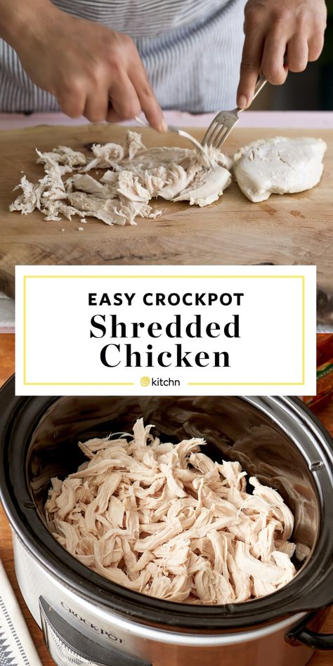 Post Image Cook Chicken In Crockpot, Frozen Chicken Crockpot, Crockpot Shredded Chicken, Chicken In The Slow Cooker, Shredded Chicken Crockpot, Chicken Breast Slow Cooker, Easy Shredded Chicken, Slow Cooker Shredded Chicken, Make Shredded Chicken