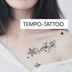 Tatouage-temporaire-étoile-filante                              … Tattoo Stars, Star Tattoo Designs, Star Tattoo, Tattoos Gallery, Star Tattoos, Tim Burton, Triangle Tattoo, Tatting, Body Art