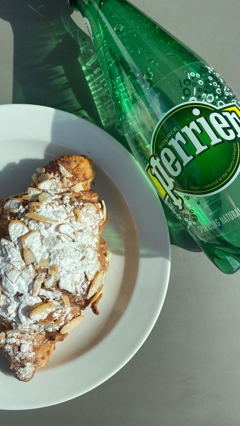 #almond #croissant #starbucks #perrierflavors #breakfast Perrier Water Aesthetic, Perrier Water, Catherine Cowles, Almond Croissant, Beautifully Broken, Water Aesthetic, Aesthetic Food, Plastic Water Bottle, Beverage Can