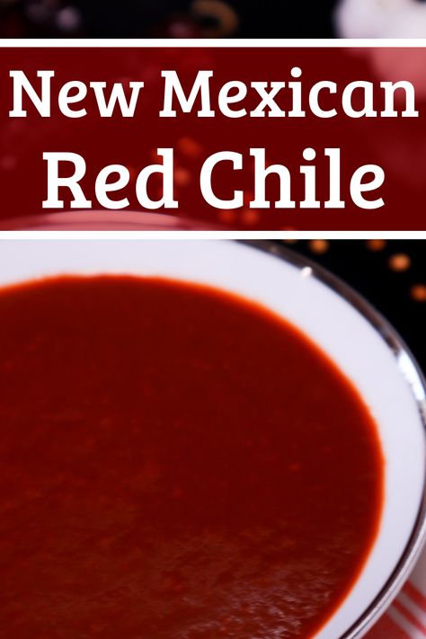 Bowl of New Mexican red chile with red chile seeds in the background. New Mexican Red Chile Sauce, New Mexico Red Chili Sauce, Mexican Chili Sauce, Red Chile Sauce Recipe, Mexican Sauce Recipes, Making Salsa, Mexican Sauces, New Mexico Chili, Chile Recipe