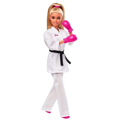 Karate Suit, Karate Outfit, New Barbie Dolls, Chelsea Doll, Tropical Outfit, Color Blocking Outfits, Doll Barbie, Girl Empowerment, Tokyo 2020