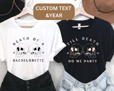 Bride or Die Bachelorette Party Shirts Gothic Bachelorette - Etsy Emo Themed Bachelorette Party, Gothic Bridal Party, Gothic Bachelorette Party Ideas, Bachelorette Party Tshirt Ideas, Salem Bachelorette Party, Goth Bachelorette Party Ideas, Bachelorette Party Shirt Ideas, Bride Or Die Bachelorette Parties, Emo Bachelorette Party