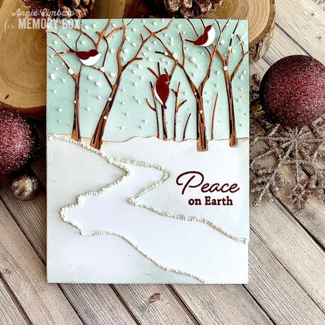 Winter Karten, How To Make Decorations, How To Make Stencils, Winter Tree, Forest Path, Scrapbooking Photo, Sweet Christmas, Bird Cards, Christmas Stamps