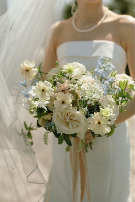 Spring Blue and Blush Wedding Bouquet // Lang Floral Design // Tori Lynne Photography Blush Wedding Bouquet, Blue And Blush Wedding, Blush Bouquet Wedding, Spring Wedding Bouquet, Florals Wedding, Blush Wedding, Blue And Pink, Wedding Bouquet, Spring Wedding