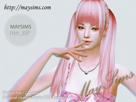 MAY Sims: May Hairstyle 35F retextured  - Sims 4 Hairs - http://sims4hairs.com/may-sims-may-hairstyle-35f-retextured/ Sims 4 Cc Twintails, Mall Outfit, Sims 4 Anime, Game Studio, Sims 4 Characters, Sims 4 Update, Sims 4 Cc Furniture, Sims Hair, Sims 1