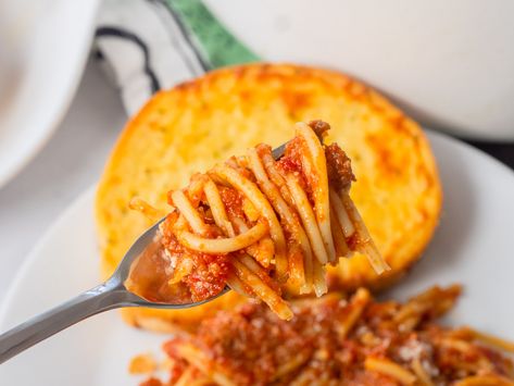 School Cafeteria Spaghetti?utm_source=12tomatoes Cafeteria Spaghetti, Hamburger Dishes, 12 Tomatoes Recipes, School Cafeteria, 12 Tomatoes, Ground Beef Recipes For Dinner, Spaghetti Recipes, Beef Recipes For Dinner, Meat Sauce