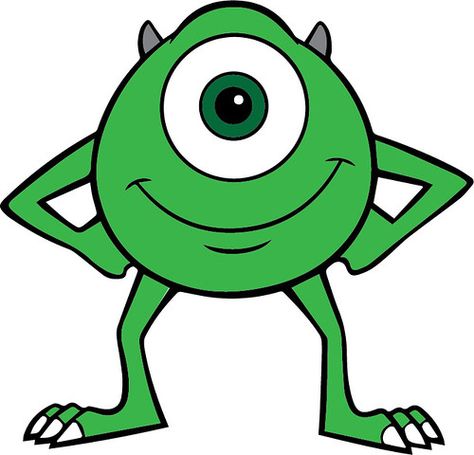 Monsters Inc Crafts, Monsters Inc Svg, Vector Library, Sully Monsters Inc, Mike From Monsters Inc, Kids Cartoon Characters, Drawing Programs, Monster Birthday Parties, Mike Wazowski