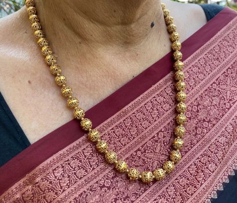 8mm nakshi balls with microplated polished Nakshi Balls, Plain Gold Necklace, Ram Temple, Pretty Gold Necklaces, Mughal Jewelry, Antique Necklace Set, Gold Beaded Necklace, Traditional Indian Jewellery, Pakistani Jewelry