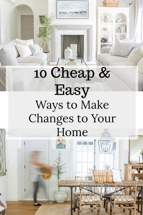 10 Ways to Make Changes to Your Home that are Easy and Cheap!  #homedecor #budgetdecorating #homeimprovment #homedesign #interiordesign #interiordecor Wall Paint Colour Combination, Organising Ideas, Seeking Lavender Lane, House Organization, English Decor, Affordable Decor, Funky Junk, Furniture Layout, Affordable Furniture