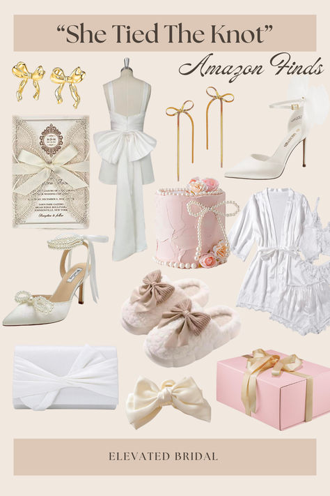 Bachelorette or bridal shower inspo for the girls who are loving this bow trend! Bow Themed Bachelorette, Bow Trend, Bridal Shower Inspo, Bridal Shower Theme, Bridal Shower Favors, Tie The Knots, Amazon Finds, The Girl Who, The Knot