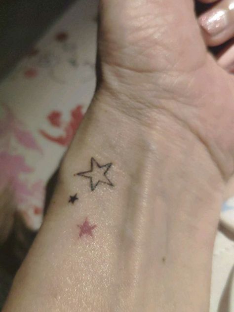 New #minitattoo little #pink #star 🌟🥰 Pink Star Tattoo, Star Tattoo, Pink Star, Sleeve Tattoos For Women, Star Tattoos, Pink Stars, Cute Tattoos, Maple Leaf Tattoo, Makeup Routine