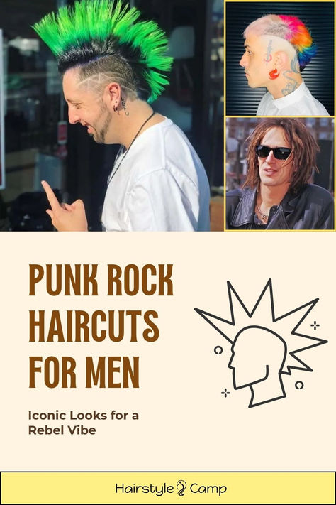 Guys With Punk Hair 70s Shag Haircut Short Men, Mohawk Down, Punk Hairstyles For Men, Punk Haircuts, Punk Haircut, Short Mohawk, Punk Rock Hair, Punk Hairstyles, Short Punk Hair