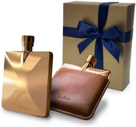 Bottisia Pocket Hip Flask - via amazon.com Whisky Flask, Gold Flask, Luxury Birthday Gifts, Employee Christmas Gifts, Pocket Flask, Wooden Business Card, Liquor Gifts, Leather Business Card Holder, Luxury Birthday