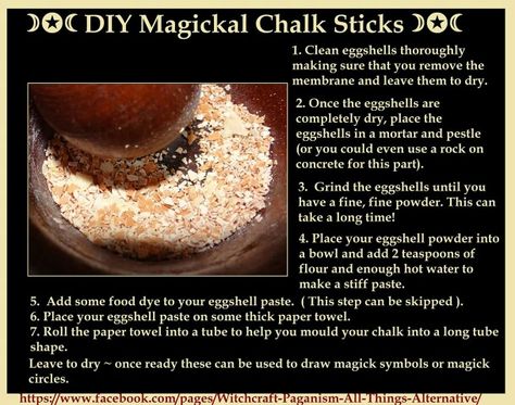 Magical chalk Witchcraft Food, Chalk Sticks, Hoodoo Magic, Witch Tools, Medicinal Tea, Wiccan Crafts, Pagan Crafts, Easy Spells, Diy Chalk