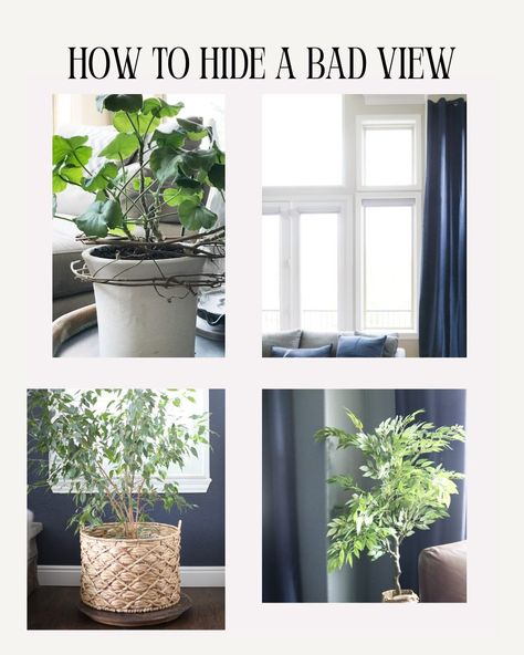 HOW TO HIDE A BAD VIEW Bad View Window Solution, How To Hide A Bad View Out Your Window, Quiet Corner, Window View, A Bad, Decor Ideas, The Unit, Quick Saves, Home Decor