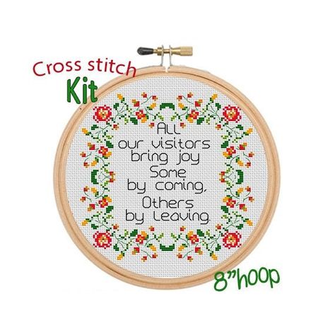 Flower Wreath Cross Stitch, Stitch Decor, Wreath Cross Stitch, Colour Codes, Wreath Cross, Funny Embroidery, Subversive Cross Stitch, Dogs Lover, Cross Stitch Funny