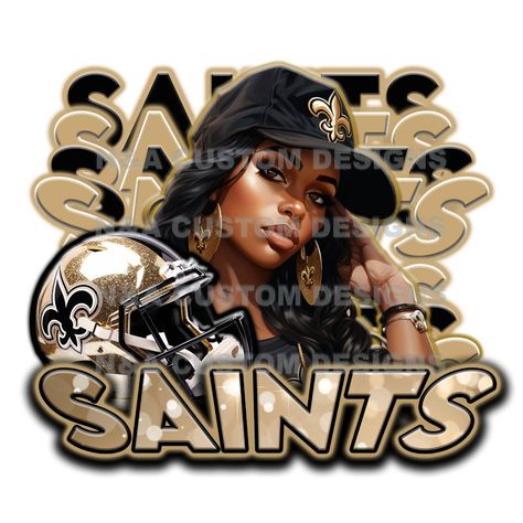 New Orleans Saints Svg, Nfl Funny, Football Girl, Saints Logo, New Orleans Saints Logo, New Orleans Saints Football, Saints Football, Silhouette Diy, Nfl Teams Logos