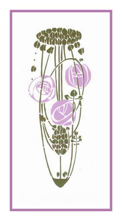 Margaret Mackintosh Charles Mackintosh, Charles Rennie Mackintosh Designs, Fleurs Art Nouveau, Mackintosh Design, Motifs Art Nouveau, Mackintosh Rose, Design Art Nouveau, Art Nouveau Pattern, Art Nouveau Flowers