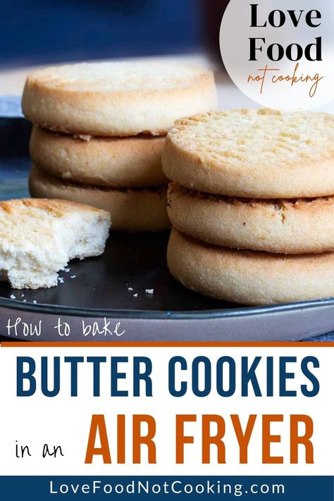 Air Fryer Shortbread Cookies, Easiest Cookie Recipe, Almond Flour Recipes Cookies, Air Fryer Baking, Fried Recipes, Butter Cookies Easy, Almond Flour Cookies, Multi Cooker, Air Fryer Oven Recipes