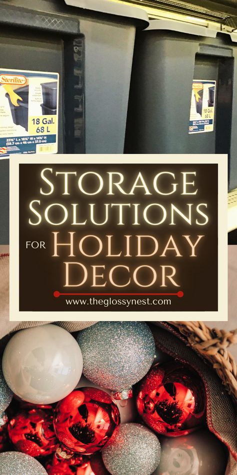 Holiday Decor Storage Organization Ideas, Organize Holiday Decorations, Wreath Storage Ideas Garage, How To Store Decorative Pillows, Seasonal Decoration Storage, Halloween Storage Ideas, Holiday Decoration Storage, Seasonal Decor Storage Ideas, Diy Christmas Tree Storage