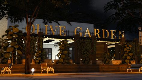 Sims 4 Olive Garden, Sims 4 Date Lots, Sims 4 Mall, Ts4 Lots, Ts4 Builds, Sims 4 Restaurant, Brindleton Bay, Sims Finds, Sims 4 Stories