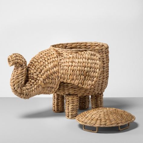 -  28 Target Home Decor Items You Need In Your Life (and on your Wedding Registry!) Rattan Elephant Basket Natural - Opalhouse™ Rattan Elephant, Basket Storage Ideas, Opalhouse Target, Elephant Basket, Target Favorites, Hyacinth Basket, Cane Baskets, Target Home Decor, Functional Style