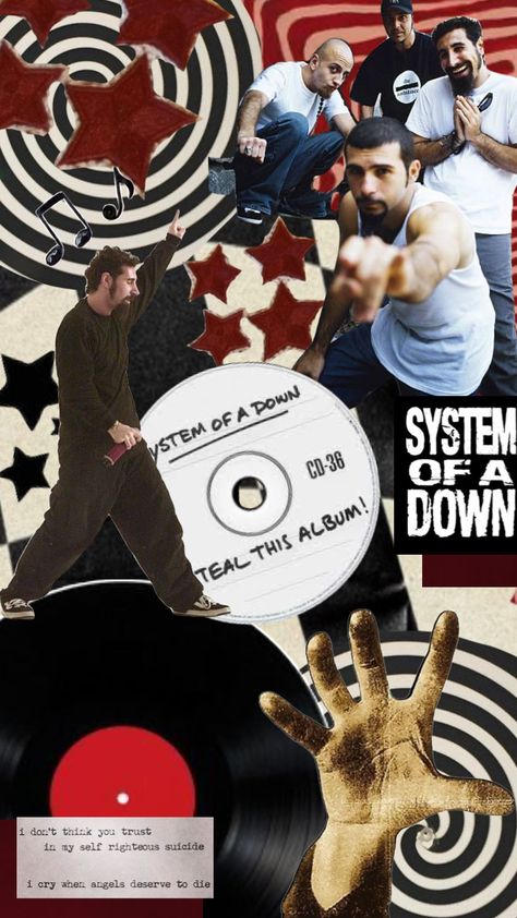 #systemofadown System Of A Down Wallpapers, Steal This Album, Silly Bands, Goth Wallpaper, System Of A Down, Alternative Metal, Edgy Wallpaper, Cool Wallpapers Art