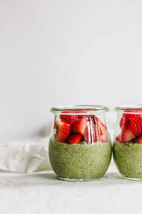 Chia Seed Nutrition Facts, Matcha Chia Seed Pudding, Pumpkin Breakfast Cookies, Matcha Chia Pudding, Chia Parfait, Rhubarb Compote, Chia Seed Recipes Pudding, Pumpkin Breakfast, Strawberry Almond