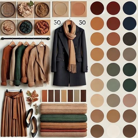 Winter Autumn Color Palette, Autumn Colour Palette Outfits, Soft Autumn Color Combinations, Autumnal Colour Palette, Deep Autumn Capsule Wardrobe, Soft Autumn Capsule Wardrobe, Soft Autumn Wardrobe, Deep Autumn Outfits, Soft Autumn Color Palette Outfits