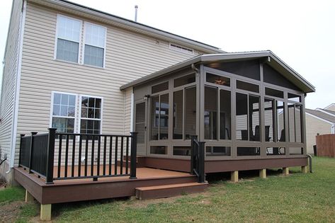 Elevated Patio, Screened Room, Screen Porch Systems, Porch Diy, Porch Kits, Cabin Porch, Screened Porch Designs, Wood Porch, Screened In Deck