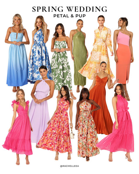 Spring 2024 Wedding Guest Dresses. Spring wedding guest outfit. What to wear to a spring wedding. Colorful spring wedding guest outfits. USE code RACHELLEA20 for 20% OFF Wildflower Wedding Guest Attire, Spring Wedding Guest Outfits, Spring 2024 Wedding, Wedding Guest Dresses Spring, Spring Wedding Guest Outfit, Colorful Spring Wedding, Wedding Guest Outfit Spring, Wedding Guest Outfits, True Spring