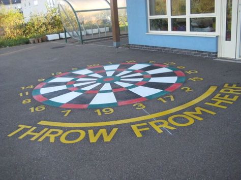 School Yard Painted Games, Painted Playground Games, School Yard Ideas, Painted Playground, Floor Games, Playground Painting, Recess Games, Playground Activities, Outdoor Learning Spaces