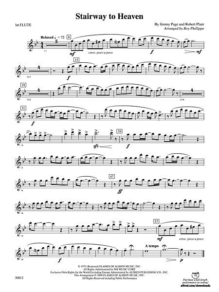 Stairway to Heaven: Flute Flute Music Sheet, Stair Way, 20th Century Music, Saxophone Music, Saxophone Sheet Music, Flute Sheet Music, Violin Sheet Music, Way To Heaven, Flute Music