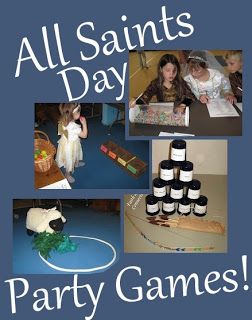 Catholic Inspired: All Saints Day Game All Saints Day Party Games, All Saints Day Party, Catholic Icing, Saint Costume, Catholic Kids Activities, Reformation Day, Saints Game, Catholic Homeschool, Catholic Education